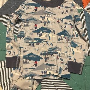 Hanna Anderson Ski Print Pajama Set 4T
